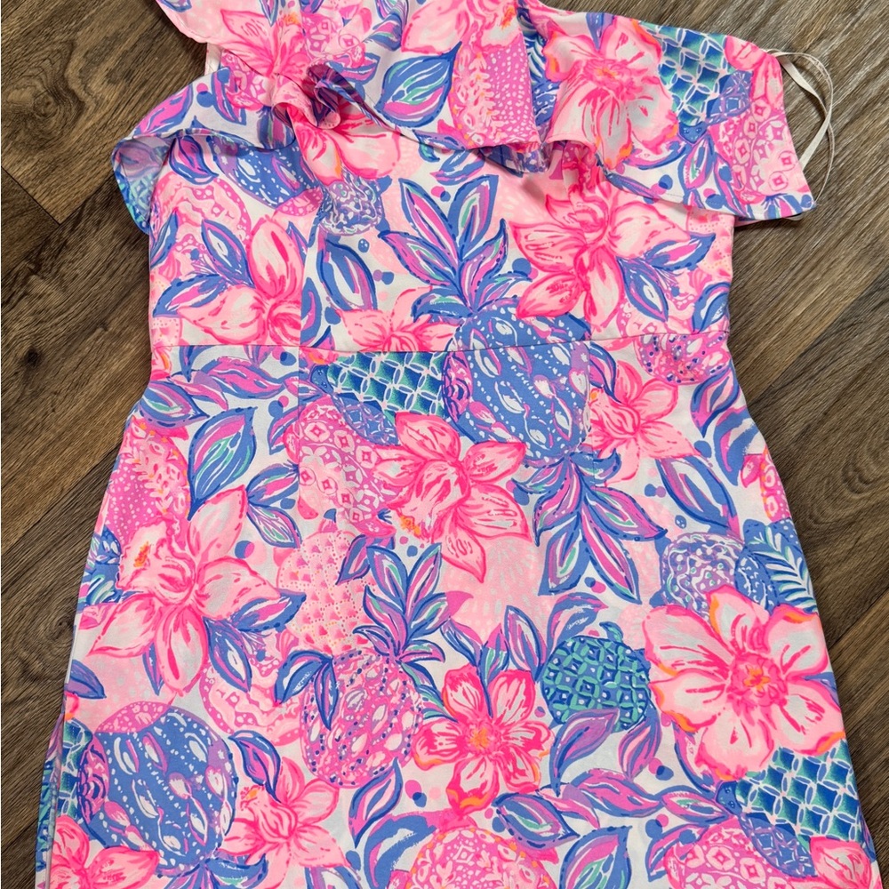 Lilly Pulitzer Pink and Blue Floral Dress